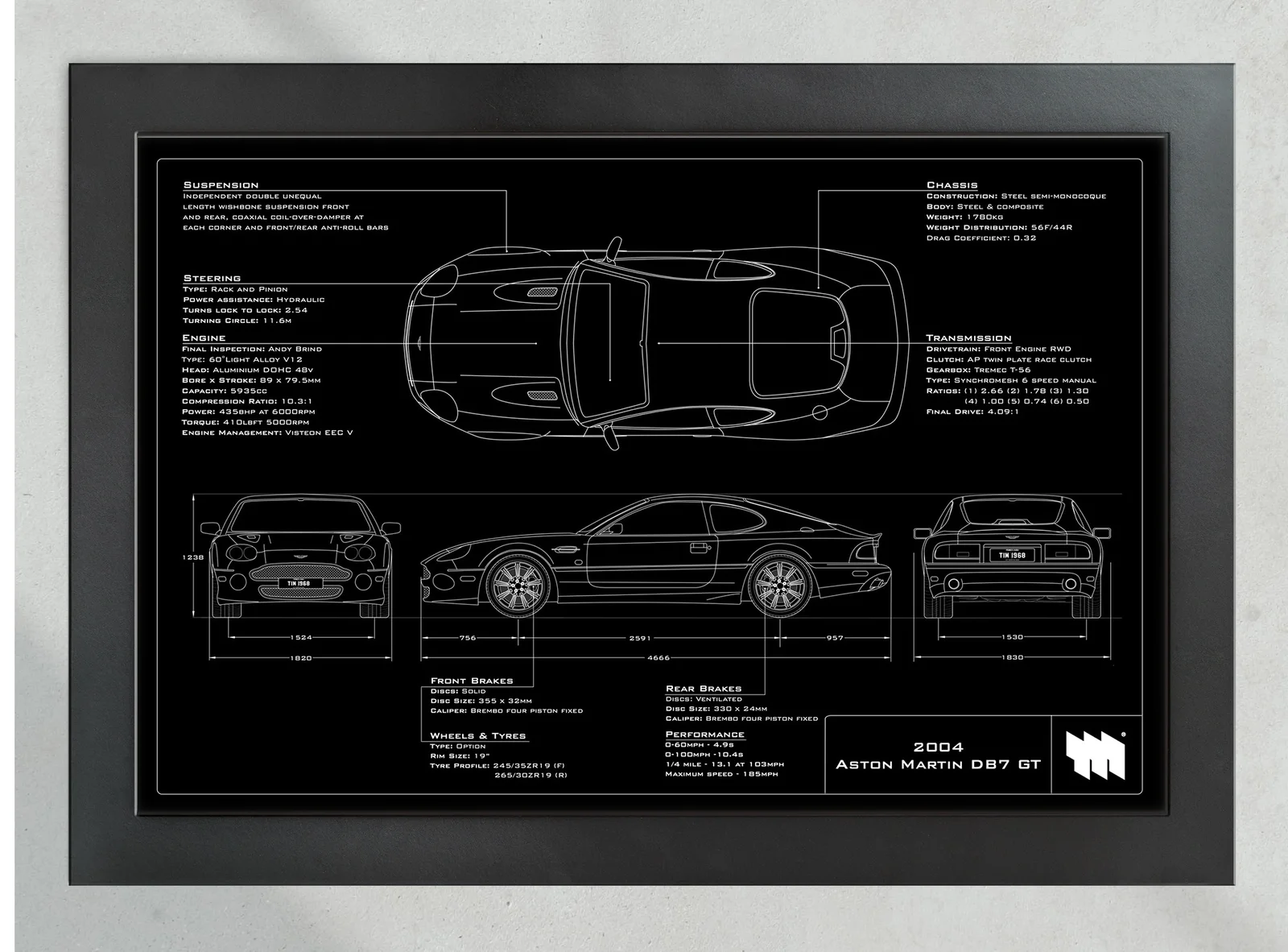 2004 Aston Martin DB7 GT, in the collector's frame, landscape