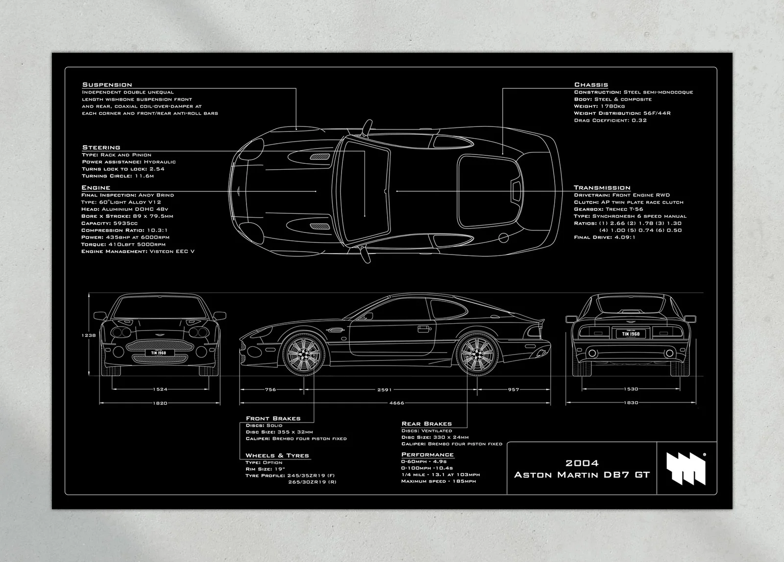 2004 Aston Martin DB7 GT, the print, landscape