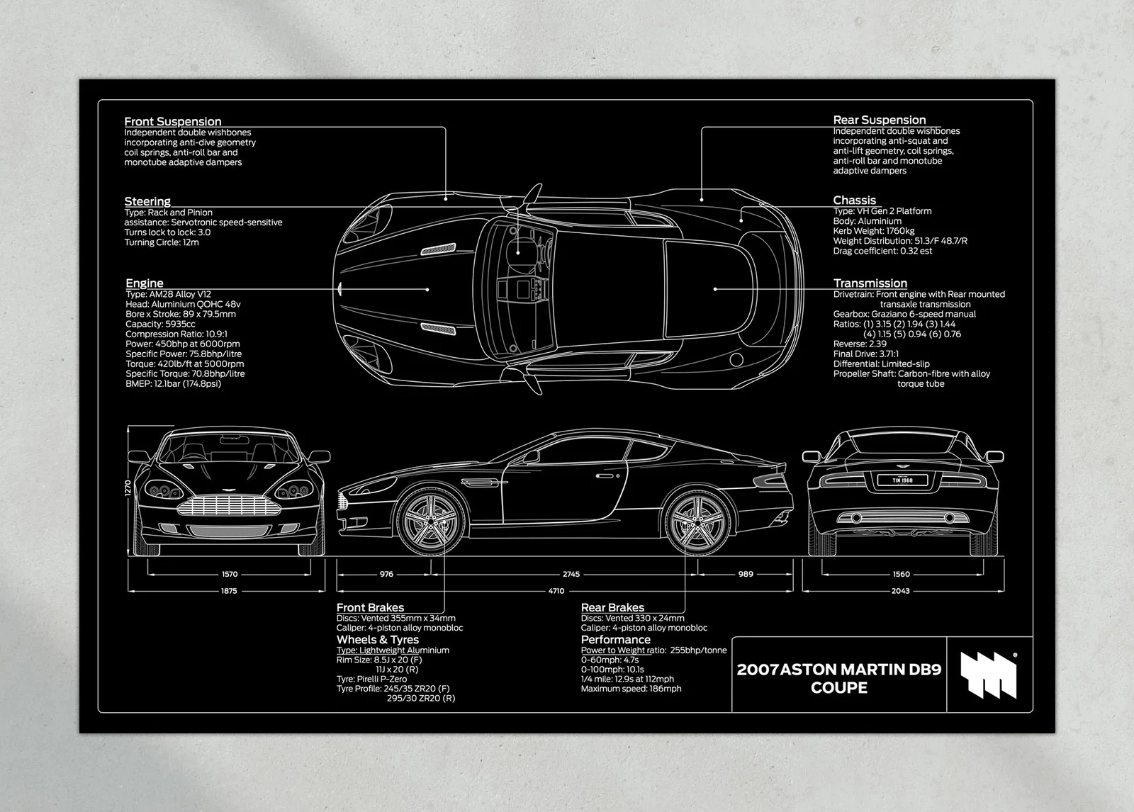 2007 Aston Martin DB9 Coupe, the print, landscape