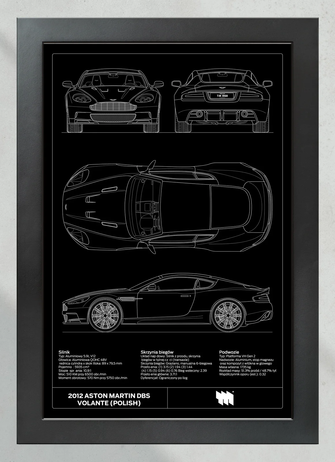 2012 Aston Martin DBS Volante, in the collector's frame, portrait