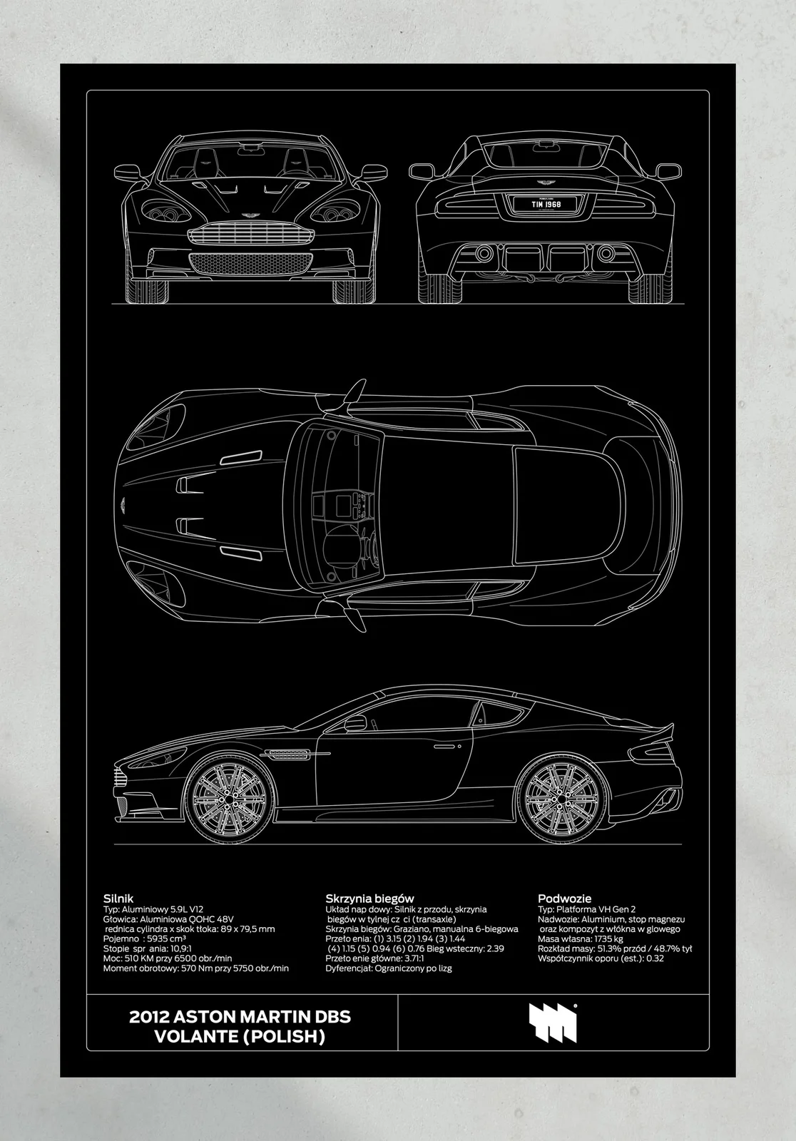 2012 Aston Martin DBS Volante, the print, portrait