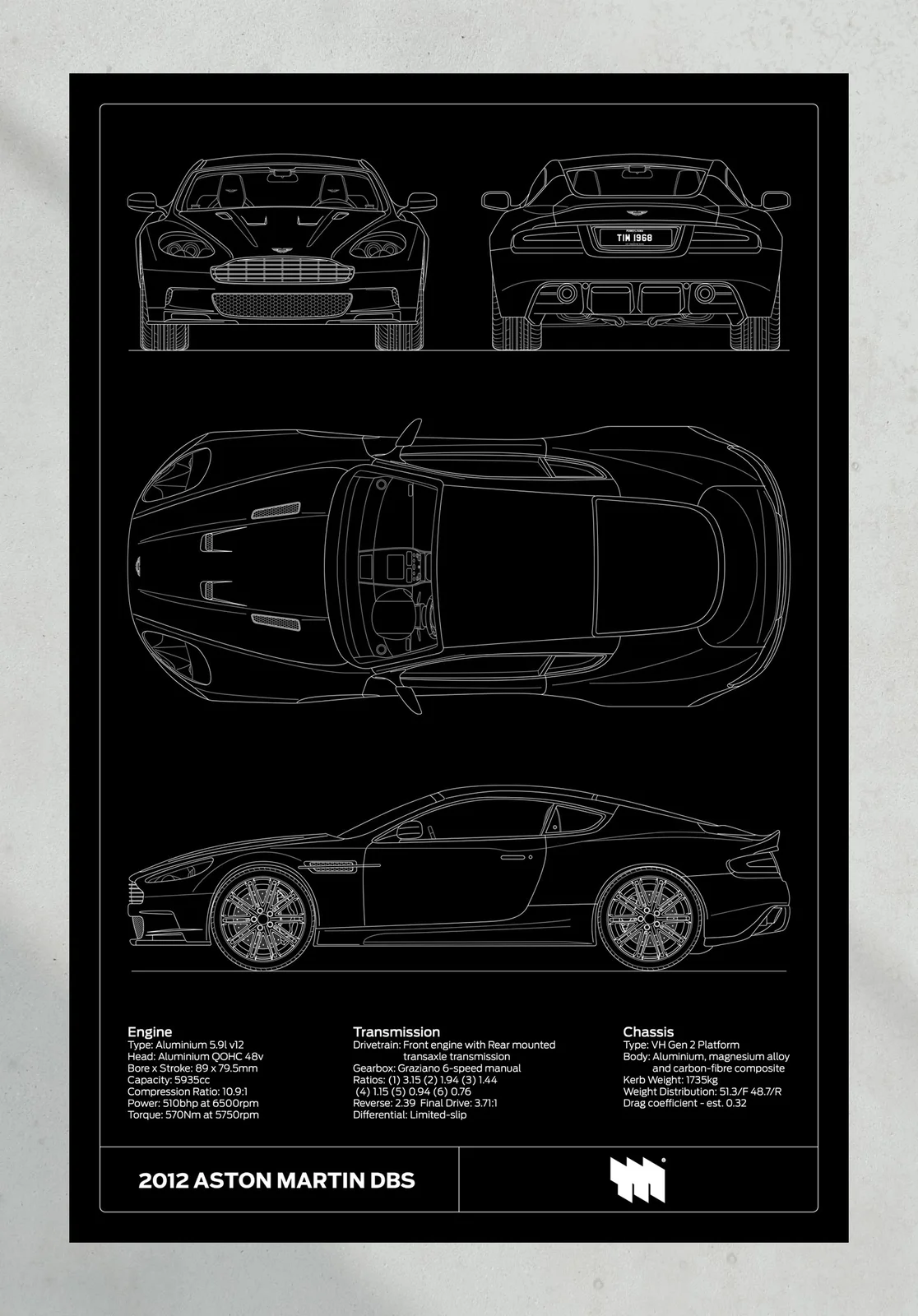 2012 Aston Martin DBS, the print, portrait