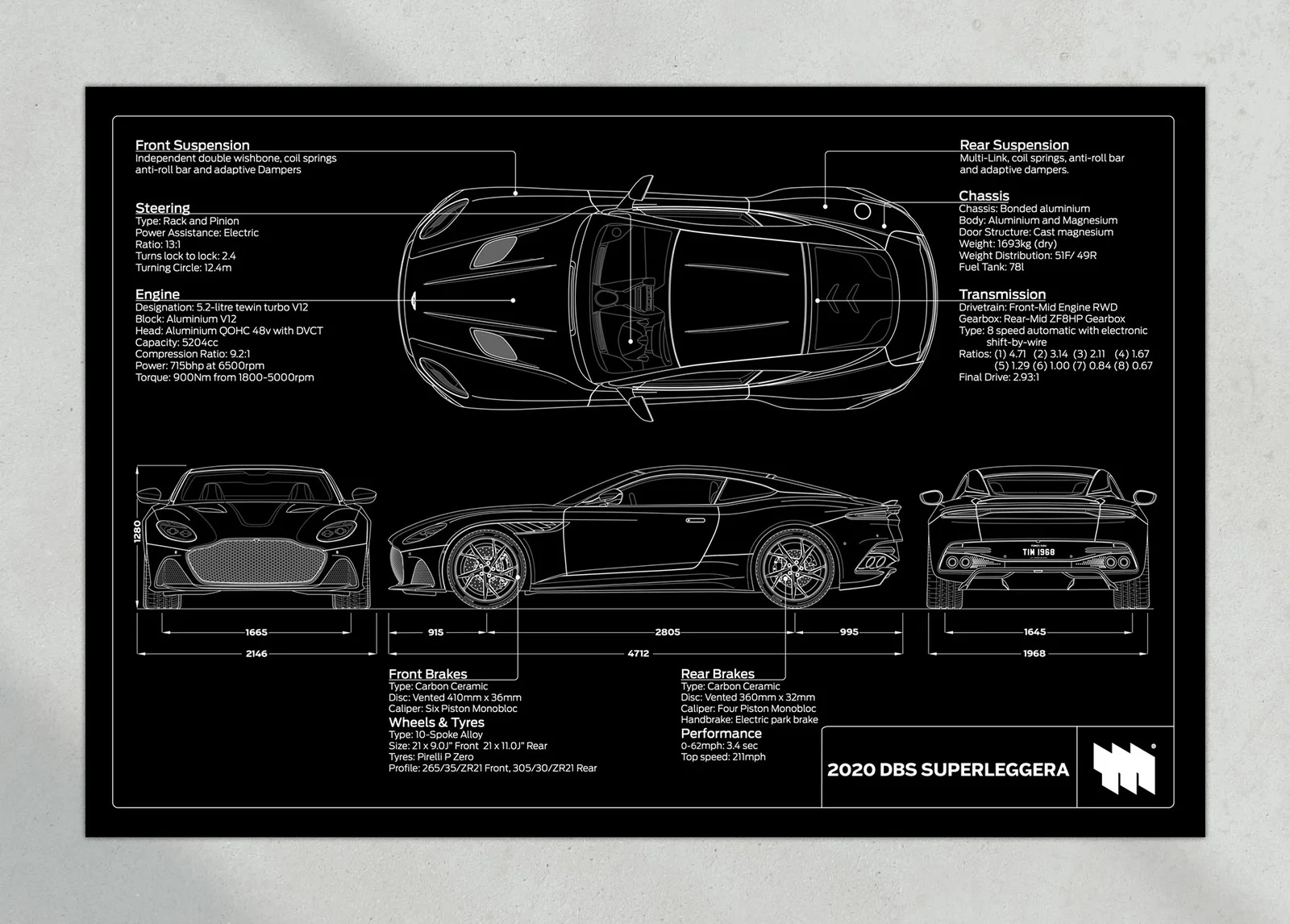 2020 DBS Superleggera, the print, landscape