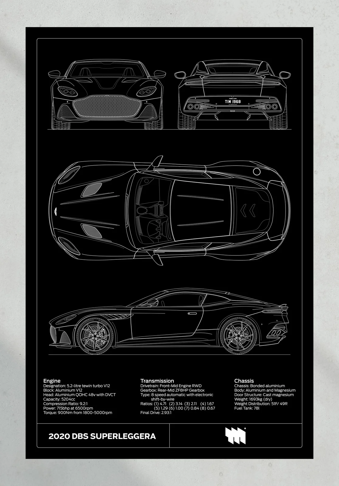 2020 DBS Superleggera, the print, portrait